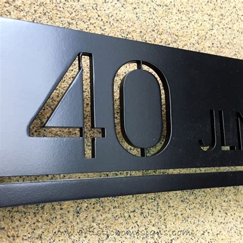 custom laser cut metal house number door sign|house number signs.